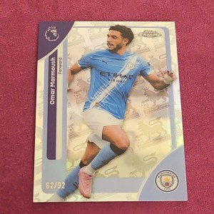 Topps Chrome Premier League 2026 Omar Marmoush /92 LogoFractor Manchester City  for sale on Ebay