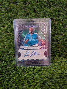 2023-24 Panini Obsidian Shaun Goater Aurora Auto /199 - Manchester City for sale on Ebay
