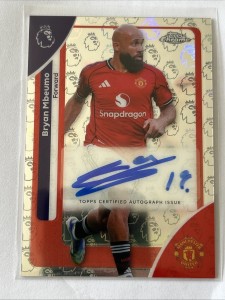 Topps Prem Chrome LOGOFRACTOR AUTO - Bryan  Mbeumo Manchester United for sale on Ebay