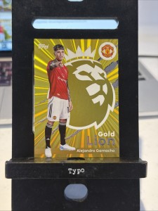 Topps Alejandro Garnacho Gold Lion Premier League 25/26 Manchester United for sale on Ebay