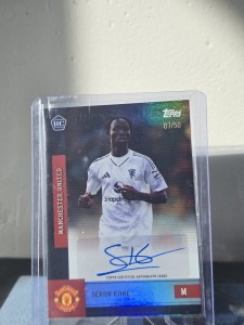 Topps Manchester United Team Set 25/26 Sekou Kone Rookie Auto /50 07/50  for sale on Ebay