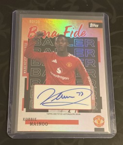 TOPPS MANCHESTER UNITED  2025-26  TEAM SET KOBBIE MAINOO BONA FIDE  Auto /25 for sale on Ebay