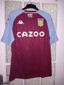 Aston Villa Kappa Shirt Size Large 3 Taylor with Premier Sleeve Logo for sale on Ebay