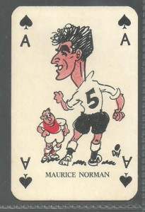 Maurice Norman - TOTTENHAM HOTSPUR - 1959 Monty Gum Playing Card for sale on Ebay