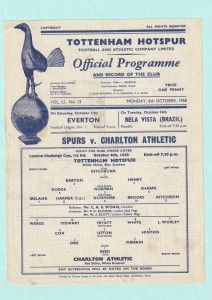 1958/59 LONDON CHALLENGE CUP : TOTTENHAM HOTSPUR v CHARLTON ATHLETIC for sale on Ebay