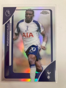 TOPPS PREMIER LEAGUE CHROME  2026 MOHAMMED KUDUS TOTTENHAM REFRACTOR . for sale on Ebay