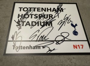 TOTTENHAM HOTSPUR SIGNED 2026 STREET SIGN FOOTBALL SHIRT BALL PHOTO MADDISON  for sale on Ebay