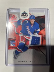UD SP Game Used 21-22 Adam Fox jersey New York Rangers 79 for sale on Ebay