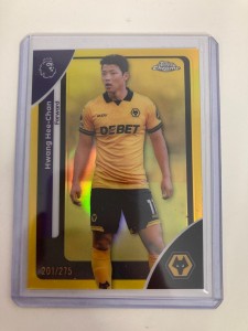 TOPPS PREMIER LEAGUE CHROME  2026 HWANG HEE-CHAN WOLVES YELLOW 201/275. for sale on Ebay