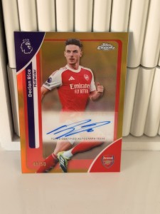 Topps Chrome 25-26 Declan Rice Autograph /50 True Gold Arsenal for sale on Ebay