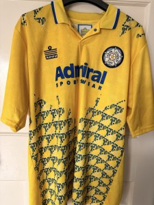 Leeds United 1992-93 Admiral football Shirt Yellow Vintage LUFC Kit Men’s Large for sale on Ebay