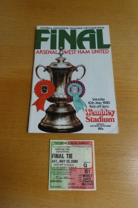 FA Cup Final 1980 Arsenal vs West Ham United Programme And Ticket for sale on Ebay
