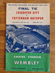 Leicester City V Tottenham Hotspur May 6th 1961 Programne for sale on Ebay
