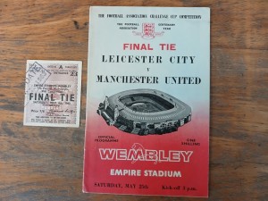 Manchester United v Leicester City 1963 Cup Final Programme plus ticket. for sale on Ebay