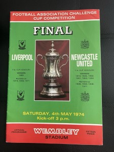 1974 FA Cup Final Liverpool v Newcastle United Football Programme for sale on Ebay