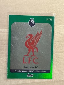 Liverpool FC /99 Green Parallel Anfield Stadium 2025 Topps Premier League for sale on Ebay
