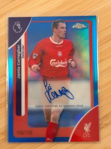 Jamie Carragher /150 Auto Refractor Liverpool FC 2026 Topps Chrome PL for sale on Ebay