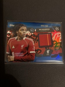 Rio Ngumoha Rookie Player Worn Numbered 89/150 Patch Liverpool. Topps UCC 25/26 for sale on Ebay