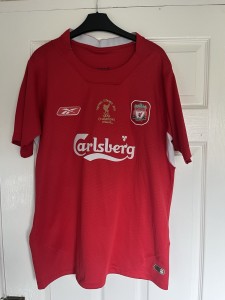 Liverpool Champions League Final Shirt 2005 Size M Gerrard 8 On Back Excellent for sale on Ebay