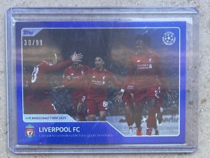 Topps 30 Seasons Liverpool Fc /99 vs Barcelona for sale on Ebay