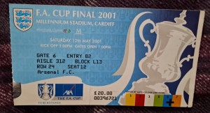 2001 FA Cup Final Ticket - LIVERPOOL v. ARSENAL for sale on Ebay