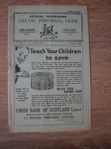 1932/33 CELTIC v ST JOHNSTONE for sale on Ebay