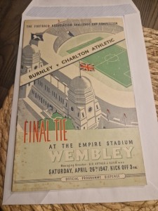 Burnley V Charlton FA Cup Final 1947 26/4/1947 for sale on Ebay