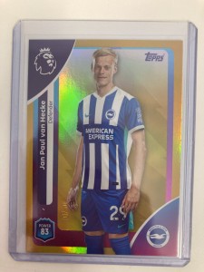 TOPPS PREMIER LEAGUE 2026 JAN PAUL VAN HECKE BRIGHTON GOLD 10/50. for sale on Ebay