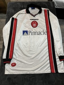 Rare Genuine Nottingham Forest Long Sleeve 1997-99 Away Football Shirt Umbro XL for sale on Ebay