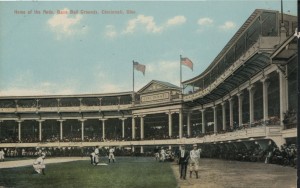 1909 Baseball Stadium Postcard Cincinnati  Reds Palace of The Fans The Warm-Ups for sale on Ebay