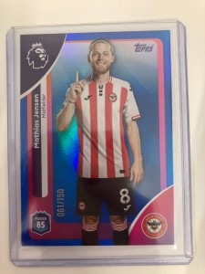 TOPPS PREMIER LEAGUE 2026 MATHIAS JENSEN BRENTFORD BLUE 61/150. for sale on Ebay
