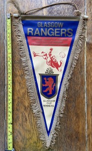 1960/70s Vintage GLASGOW RANGERS Large PENNANT. Rare. Good/VG. for sale on Ebay