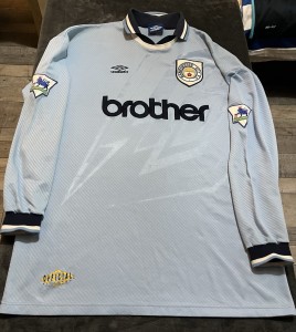 Ultra Rare Genuine Manchester City 1993-94 Home Shirt XL for sale on Ebay