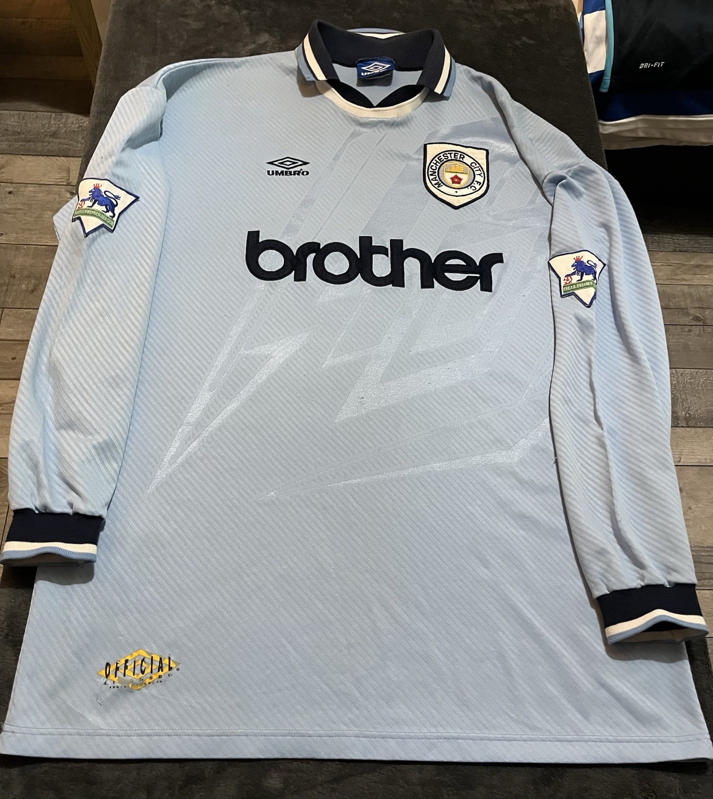 Ultra Rare Genuine Manchester City 1993-94 Home Shirt XL for sale on Ebay