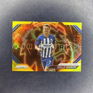 Solly March Gold /10 Fireworks Insert Panini EPL Prizm 2023/24 Brighton for sale on Ebay