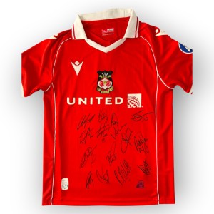 Signed Wrexham AFC Shirt by 15 - PROOF/COA- Rathbone Moore Cleworth Okonkwo for sale on Ebay