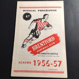 6 Brentford Home Football Programmes  1956-57 Plymouth, Brighton, Aldershot Etc for sale on Ebay