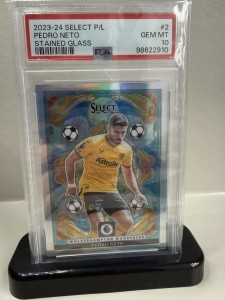 2023-24 Panini Select Stained Glass Pedro Neto Wolves / Chelsea Case Hit PSA 10 for sale on Ebay