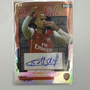 Topps Arsenal Team Set 2025/26 Thierry Henry /5 Auto Arsenal Legend for sale on Ebay