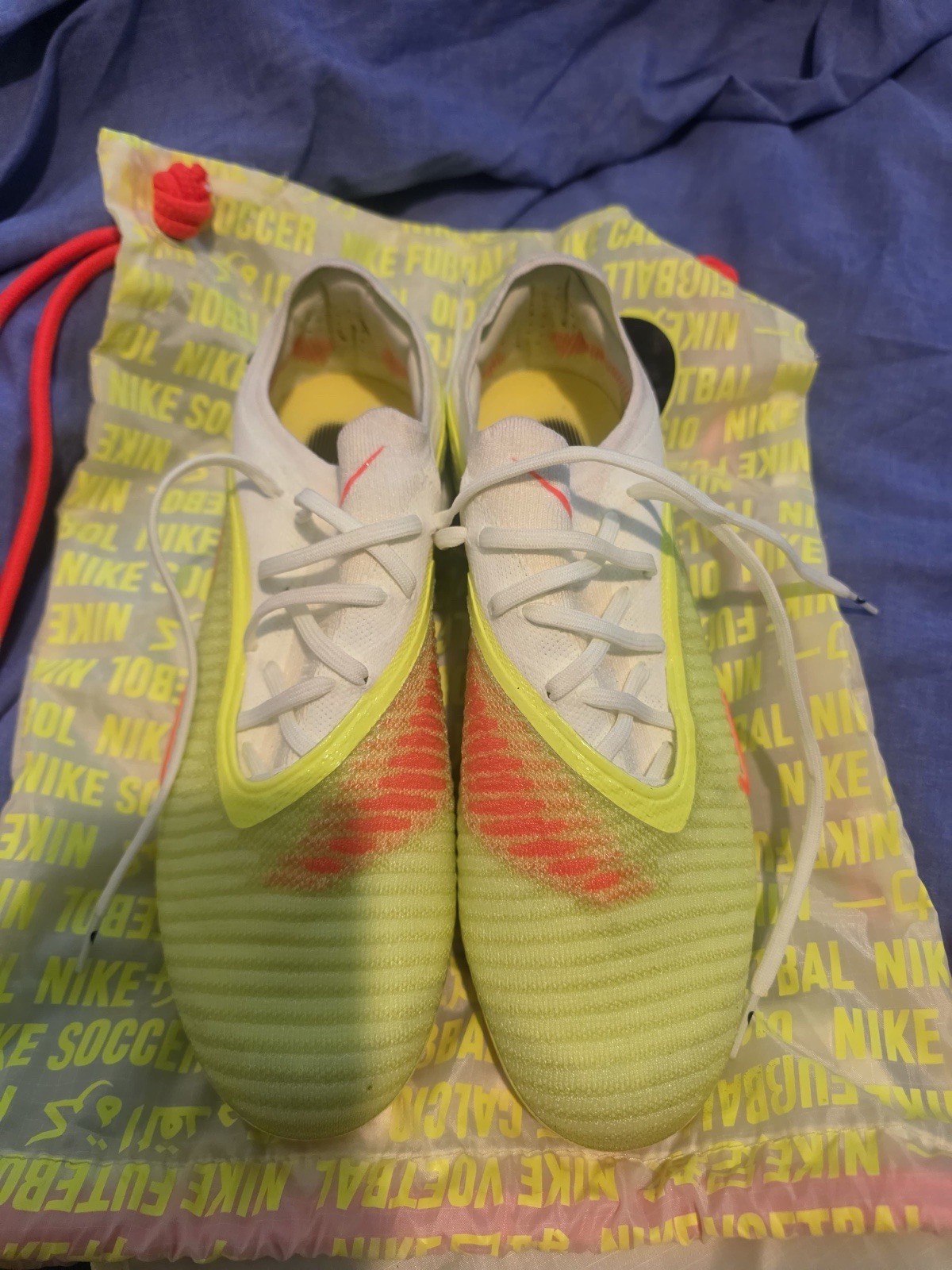 Nike Phantom 6 Football Boots UK9 Volt Hyper Crimson NEW + Bag for sale on Ebay