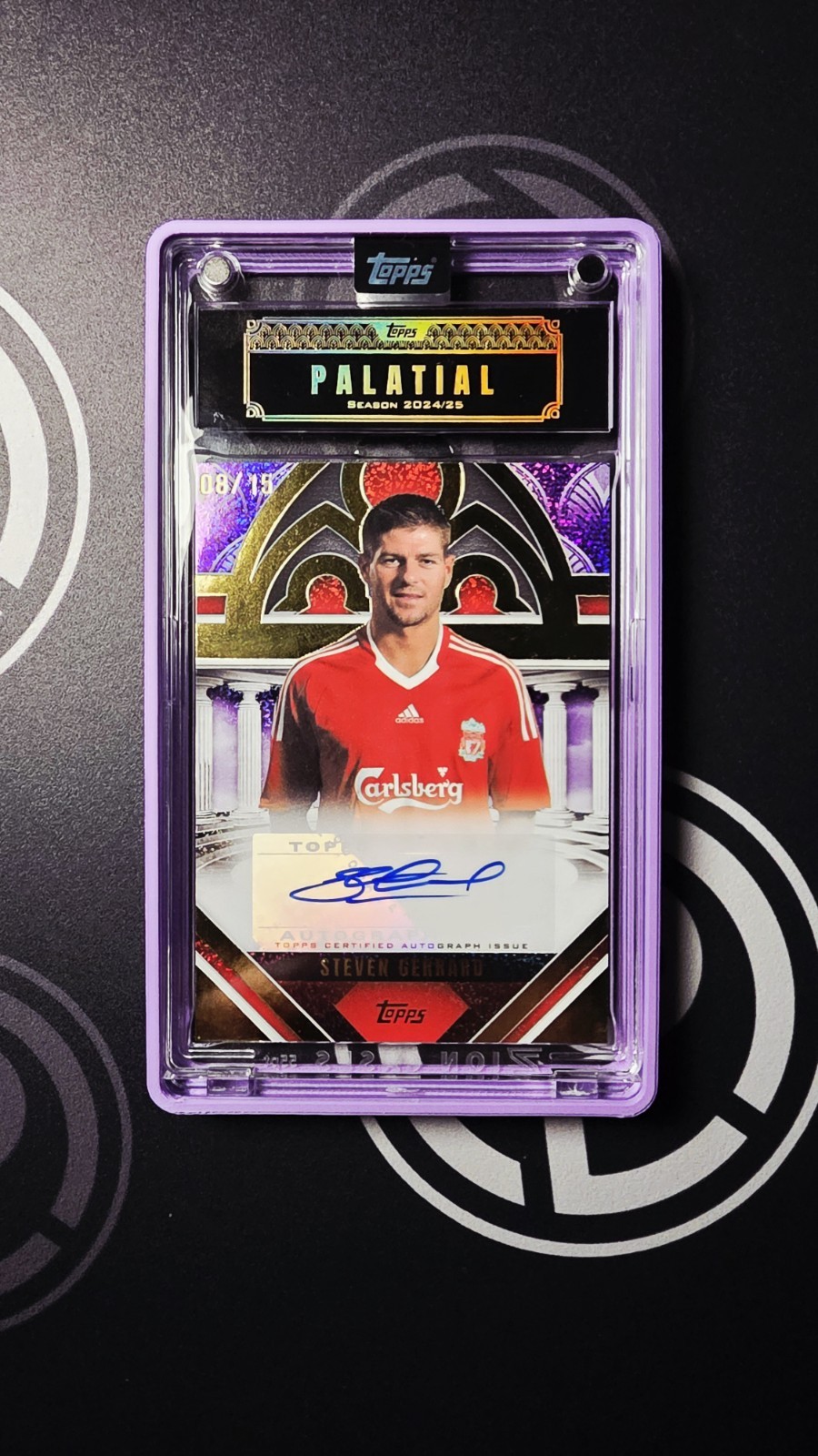 Steven Gerrard - Topps Liverpool Palatial Pose Auto 8/15! NUMBER MATCH for sale on Ebay