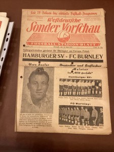 Hamburg v Burnley 1960/61 European Champions Cup for sale on Ebay