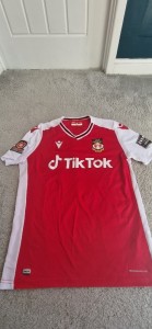 Wrexham Aaron Hayden Signed Shirt, #5, Ryan Reynolds, Aviation Gin for sale on Ebay