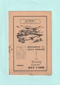 1960/61 LEAGUE DIVISION 2 : MIDDLESBROUGH v LIVERPOOL ON 27TH AUGUST 1960 for sale on Ebay