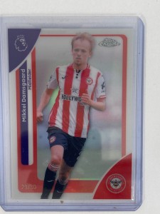 TOPPS PREMIER LEAGUE CHROME 2026 MIKKEL DAMSGAARD BRENTFORD WHITE 29/30. for sale on Ebay