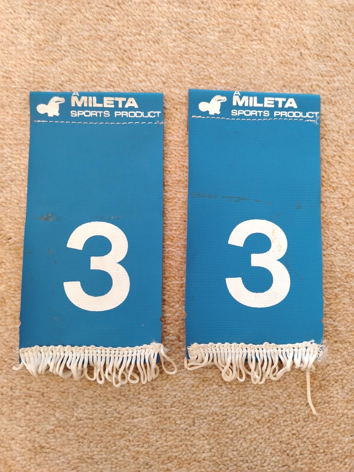 Leeds United Sock Number Tags, Terry Cooper No 3 Used Mileta Sports 1970s for sale on Ebay