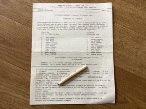 Brentford v Aldershot Friendly 6th August 1974 Folded Single Sheet. for sale on Ebay