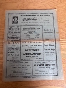 BRENTFORD v NORTHAMPTON TOWN 1924/25 for sale on Ebay