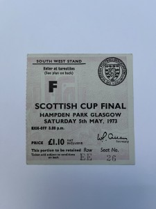 Ticket Scottish Cup Final 1973 Celtic v Rangers for sale on Ebay
