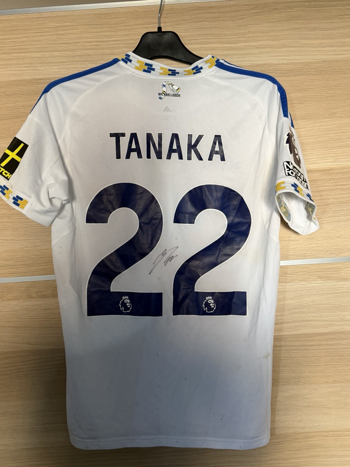 Leeds United Remembrance Match Worn Shirt Tanake for sale on Ebay